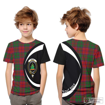 Grant Tartan Kid T-Shirt with Family Crest Circle Style Youth XL Size14 - Tartan Vibes Clothing