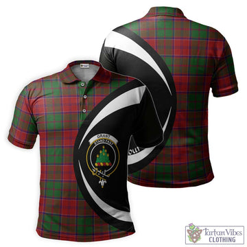 Grant Tartan Men's Polo Shirt with Family Crest Circle Style Kid - Tartan Vibes Clothing
