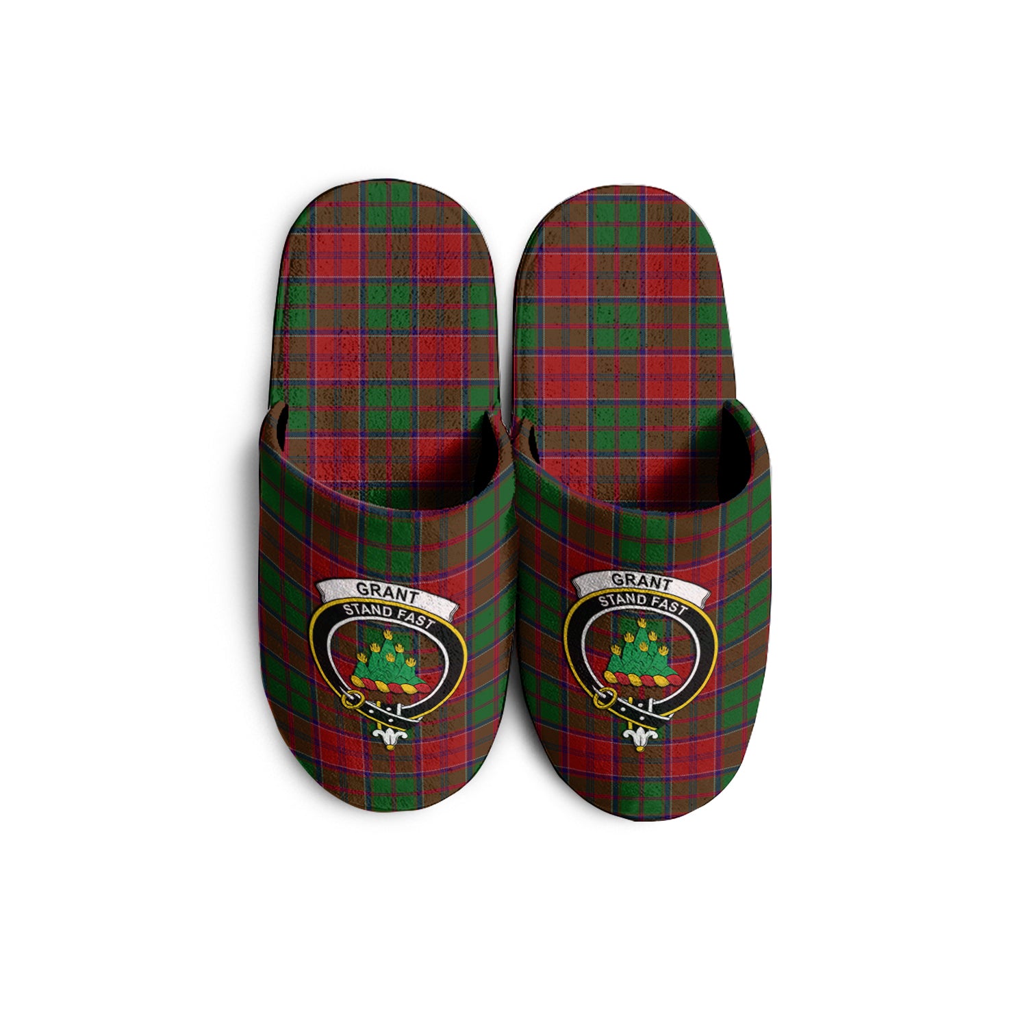 Grant Tartan Home Slippers with Family Crest - Tartanvibesclothing