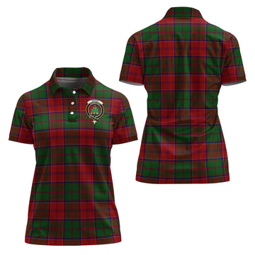 Grant Tartan Polo Shirt with Family Crest For Women Women - Tartan Vibes Clothing