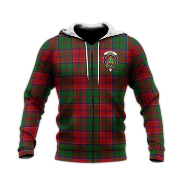 Grant Tartan Knitted Hoodie with Family Crest