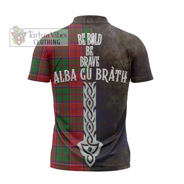 Grant Tartan Family Crest Zipper Polo Shirt Alba Gu Brath Be Brave Lion Ancient Style