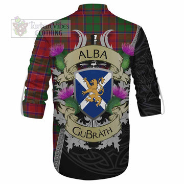 Grant Tartan Family Crest Ghillie Kilt Shirt Lion Rampant Royal Thistle Shield Celtic Inspired
