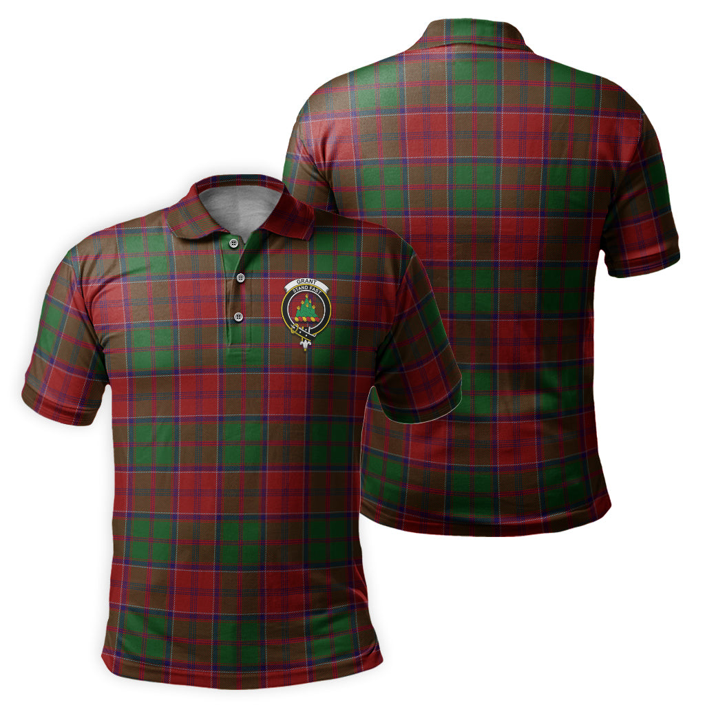 Grant Tartan Men's Polo Shirt with Family Crest - Tartan Vibes Clothing