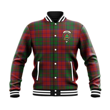 Grant Tartan Baseball Jacket with Family Crest
