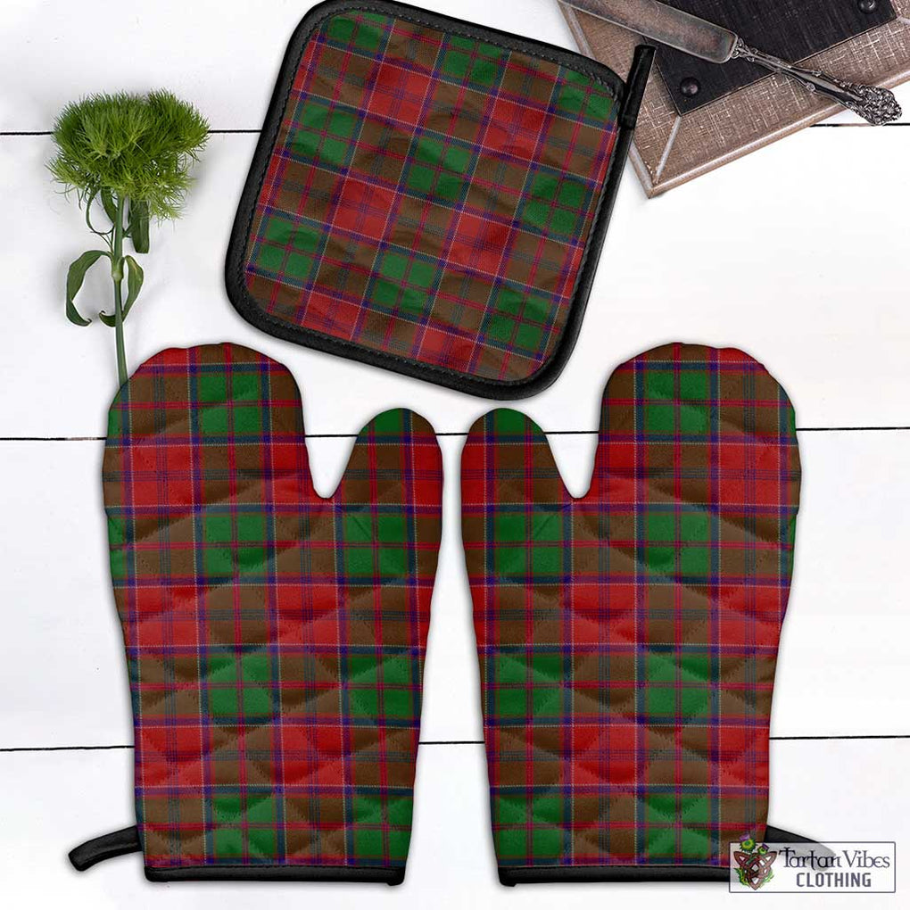 Grant Tartan Combo Oven Mitt & Pot-Holder Combo 1 Oven Mitt & 1 Pot-Holder Black - Tartan Vibes Clothing