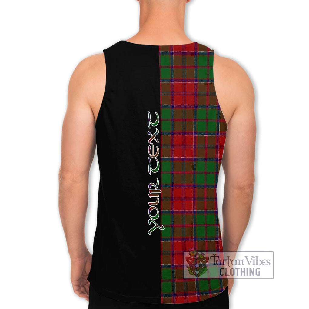 Grant Tartan Men's Tank Top with Family Crest and Half Of Me Style - Tartanvibesclothing Shop