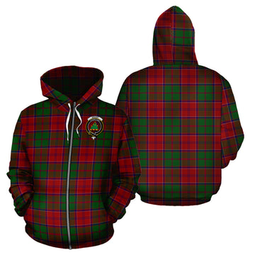Grant Tartan Hoodie with Family Crest