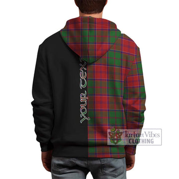 Grant Tartan Hoodie with Family Crest and Half Of Me Style - Tartanvibesclothing Shop