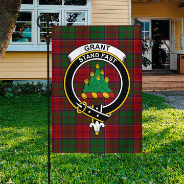 Grant Tartan Flag with Family Crest