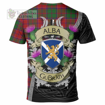 Tartan Vibes Clothing Grant Tartan Family Crest T-Shirt Lion Rampant Royal Thistle Shield Celtic Inspired