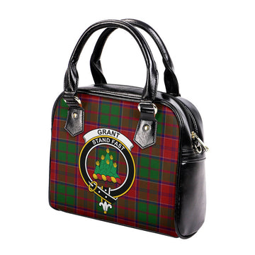 Grant Tartan Shoulder Handbags with Family Crest