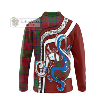 Grant Tartan Long Sleeve Polo Shirt with Epic Bagpipe Style
