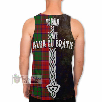 Grant Tartan Family Crest Men's Tank Top Alba Gu Brath Be Brave Lion Ancient Style