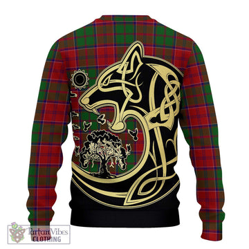 Grant Tartan Ugly Sweater with Family Crest Celtic Wolf Style - Tartan Vibes Clothing