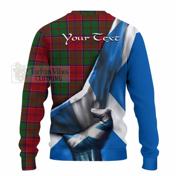 Grant Tartan Knitted Sweater with Family Crest Scotland Patriotic Style