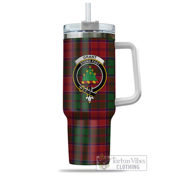 Grant Tartan and Family Crest Tumbler with Handle