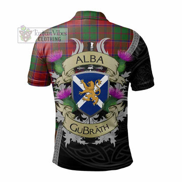 Grant Tartan Family Crest Polo Shirt Lion Rampant Royal Thistle Shield Celtic Inspired