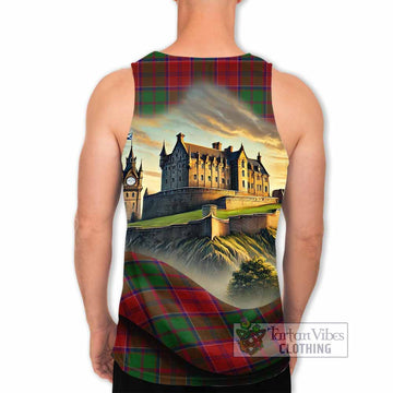 Grant Tartan Family Crest Men's Tank Top with Scottish Ancient Castle Style