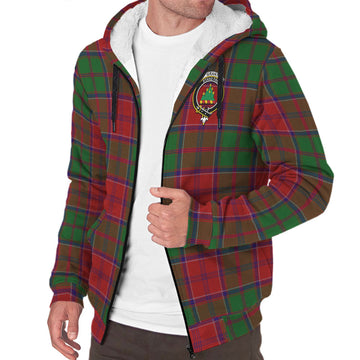 Grant Tartan Sherpa Hoodie with Family Crest