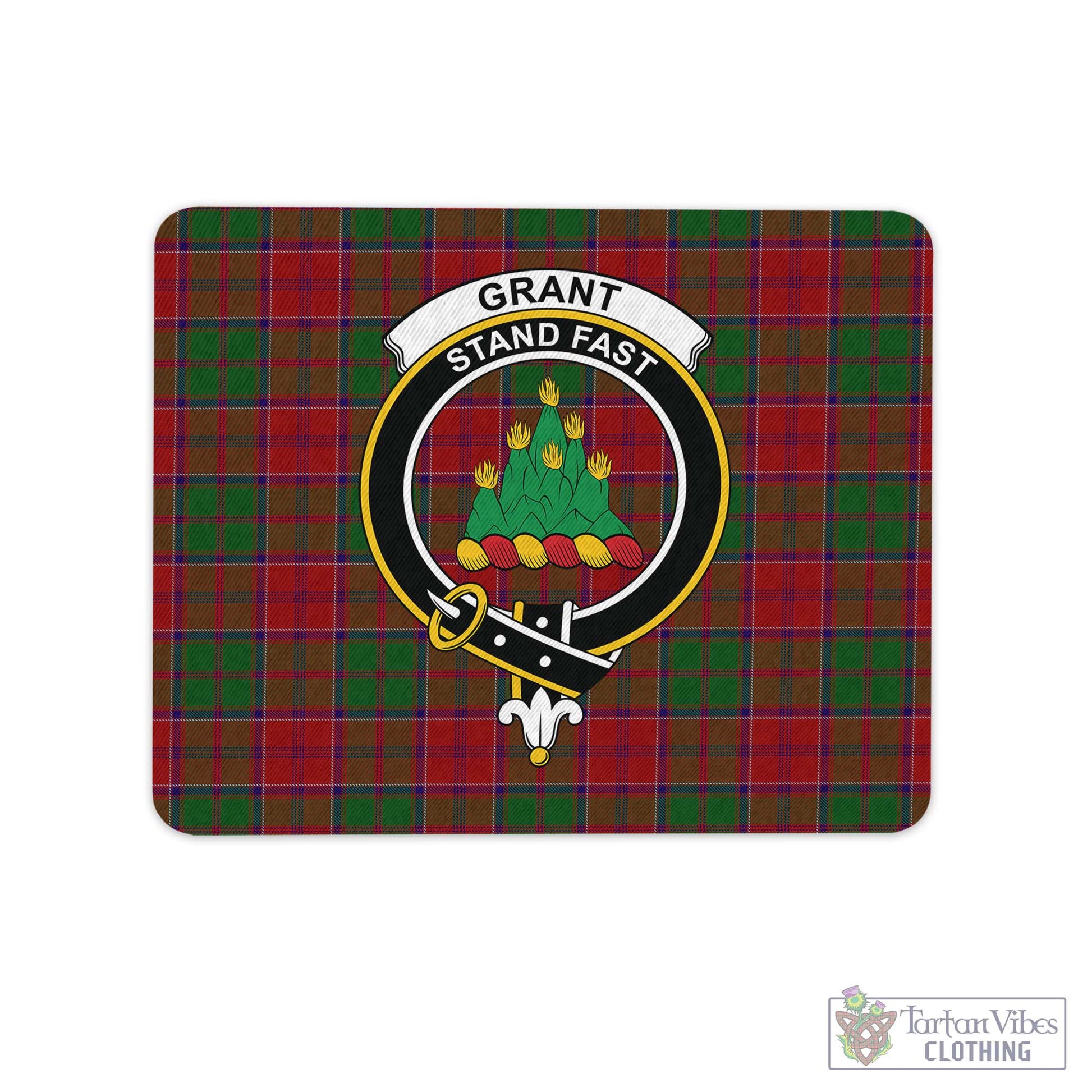 Tartan Vibes Clothing Grant Tartan Mouse Pad with Family Crest