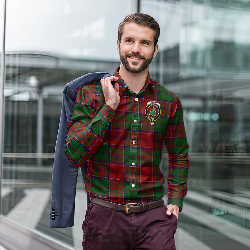 grant-tartan-long-sleeve-button-up-shirt-with-family-crest