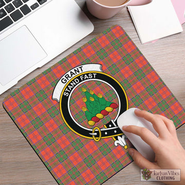 Grant Ancient Tartan Mouse Pad with Family Crest