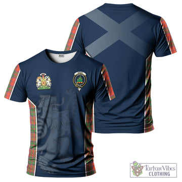 Grant Ancient Tartan T-Shirt with Family Crest and Lion Rampant Vibes Sport Style