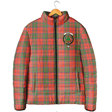 Grant Ancient Tartan Padded Jacket with Family Crest