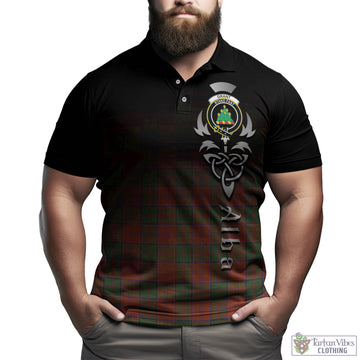 Grant Ancient Tartan Polo Shirt Featuring Alba Gu Brath Family Crest Celtic Inspired