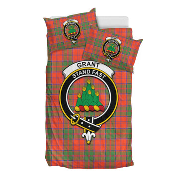 Grant Ancient Tartan Bedding Set with Family Crest