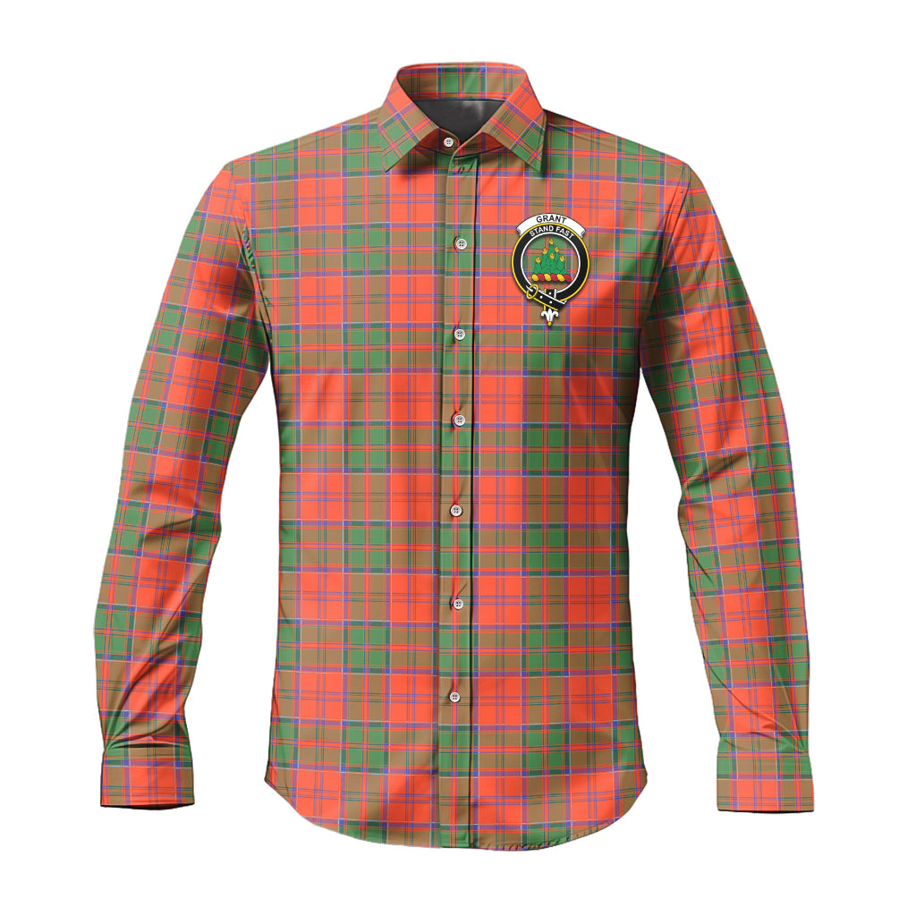 grant-ancient-tartan-long-sleeve-button-up-shirt-with-family-crest
