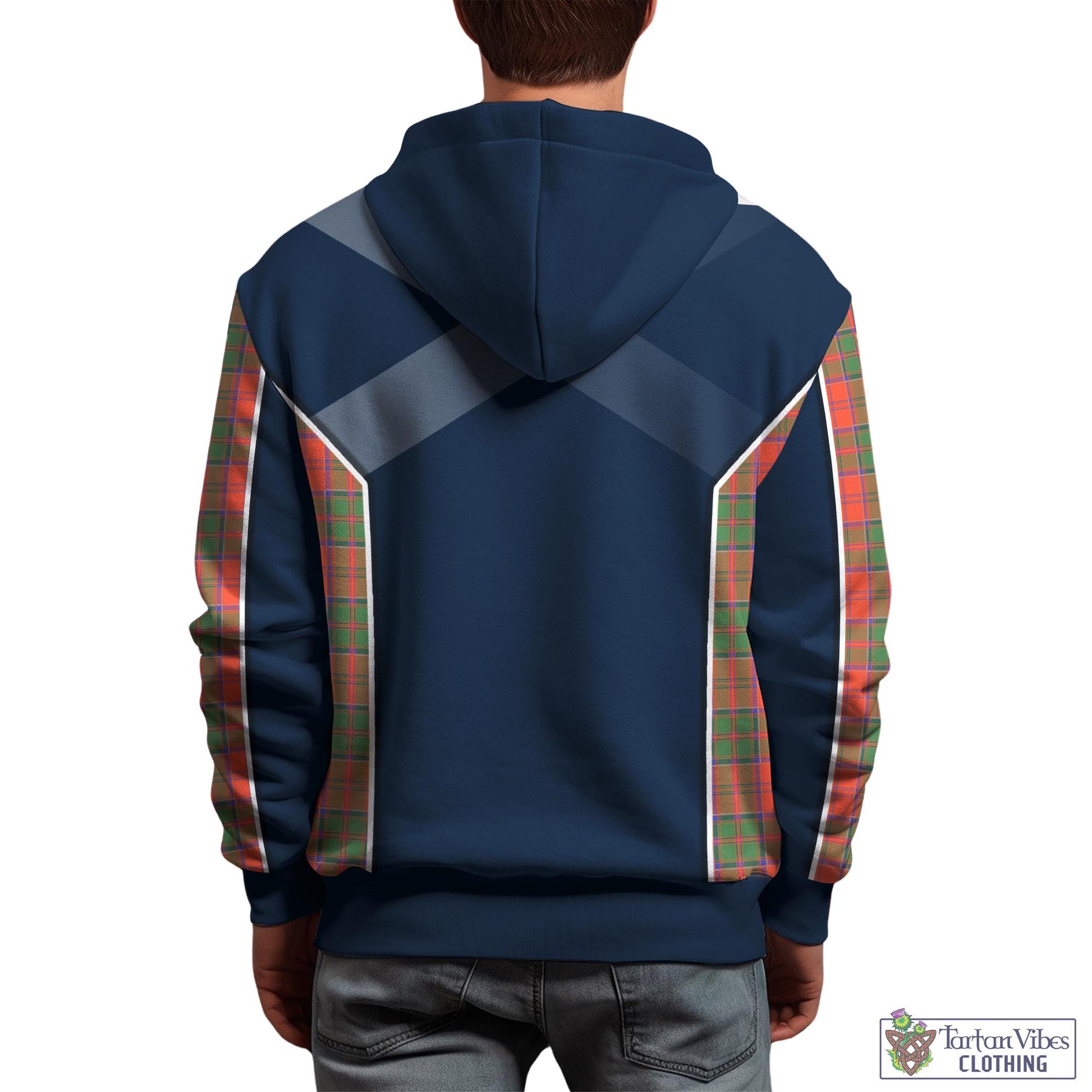Tartan Vibes Clothing Grant Ancient Tartan Hoodie with Family Crest and Lion Rampant Vibes Sport Style