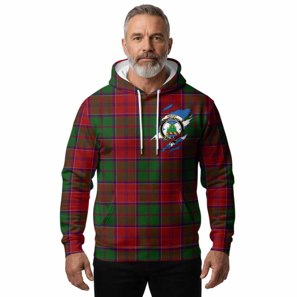 Grant Clan Crest In Me Tartan Hoodie Scotland Flag Style