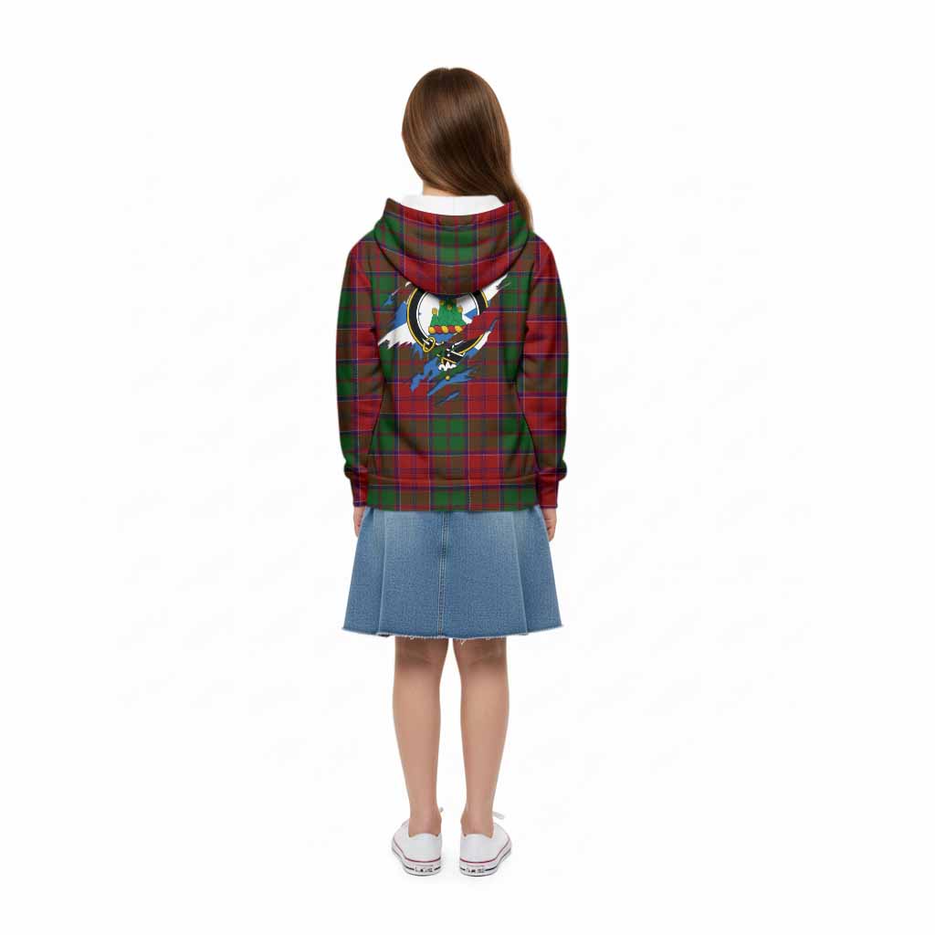 Grant Clan Crest In Me Tartan Kid Hoodie Scotland Flag Style