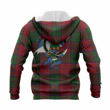 Grant Clan Crest In Me Tartan Knitted Hoodie Scotland Flag Style