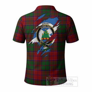 Grant Clan Crest In Me Tartan Polo Shirt Scotland Flag Style