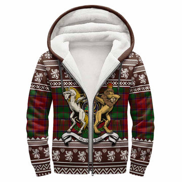 Grant Clan Tartan Crest Christmas Fleece Hoodie Coat of Arms Funny Style