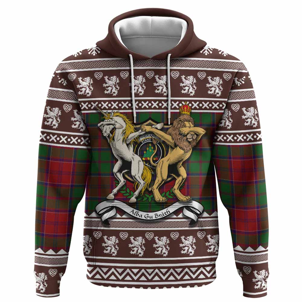 Grant Clan Tartan Crest Christmas Hoodie Coat of Arms Funny Style - Tartan Vibes Clothing