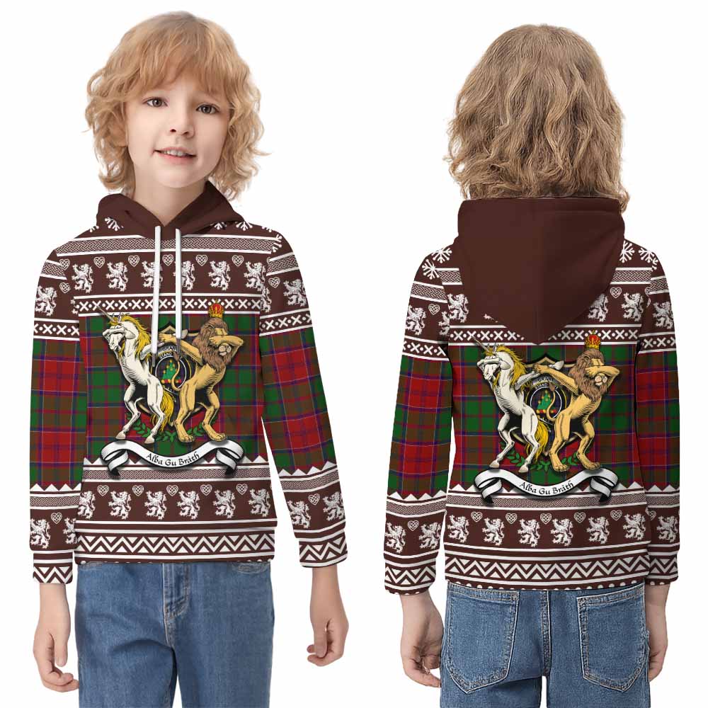 Grant Clan Tartan Crest Christmas Kid Hoodie Coat of Arms Funny Style - Tartan Vibes Clothing