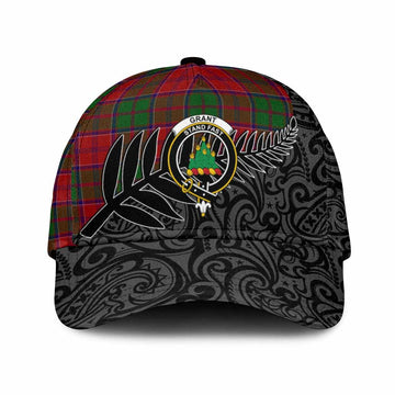Grant Crest Tartan Classic Cap with New Zealand Silver Fern Half Style