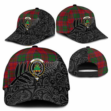 Grant Crest Tartan Classic Cap with New Zealand Silver Fern Half Style