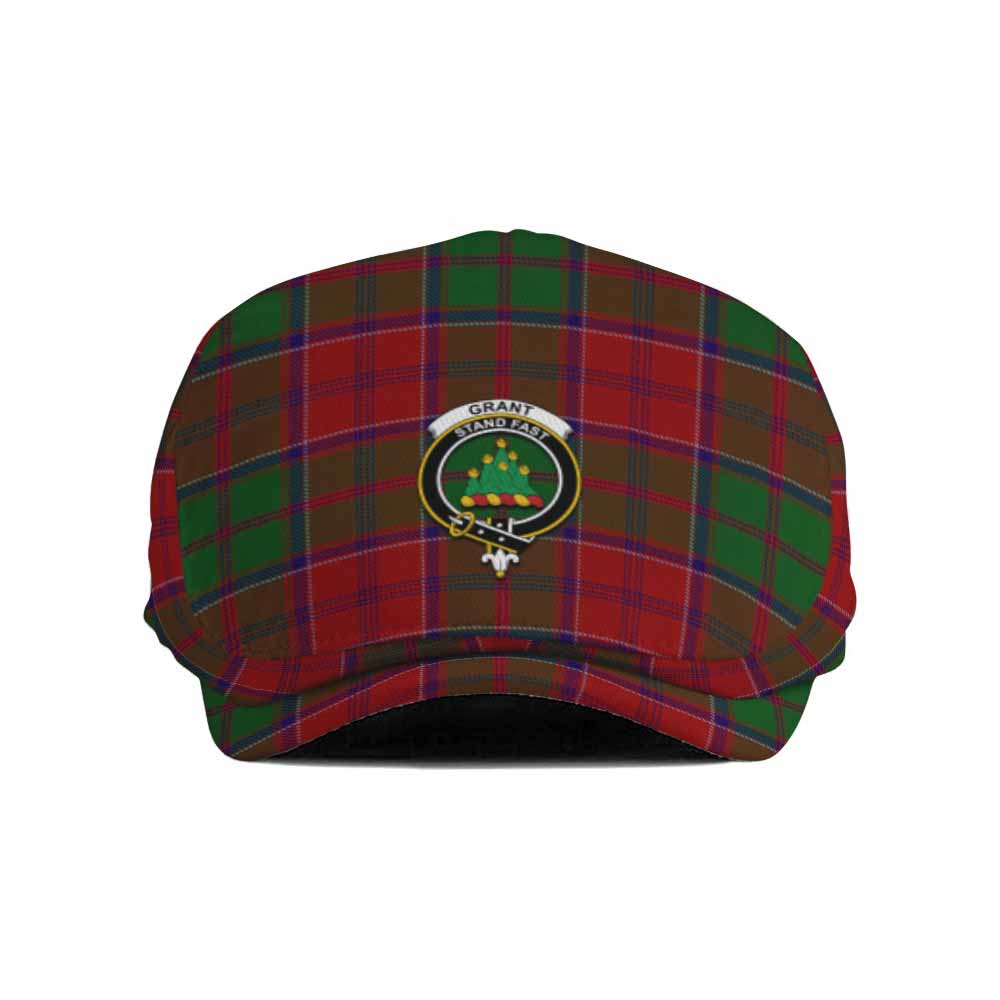 Grant Family Crest Tartan Jeff Cap, Tartan Flat Cap