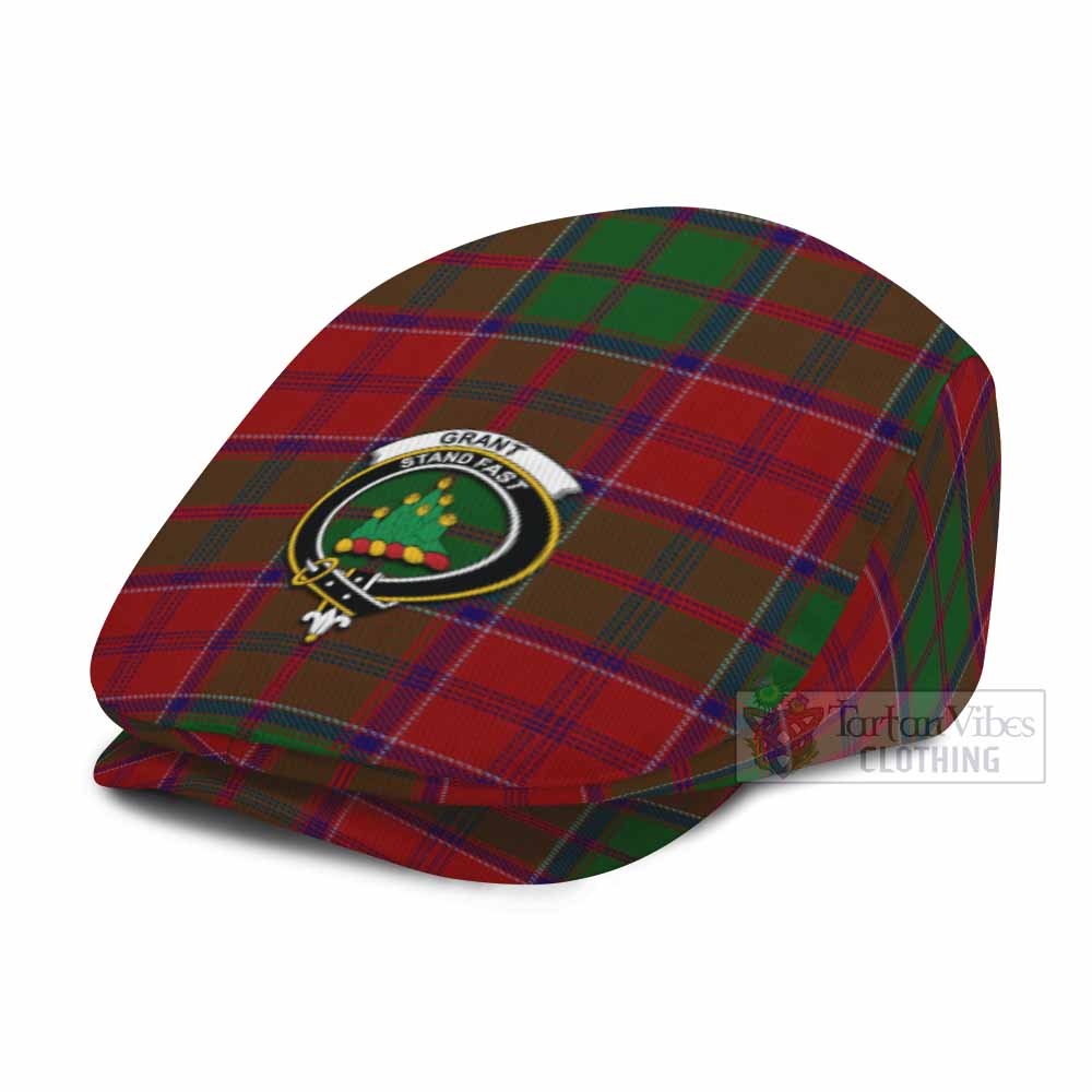 Grant Family Crest Tartan Jeff Cap, Tartan Flat Cap