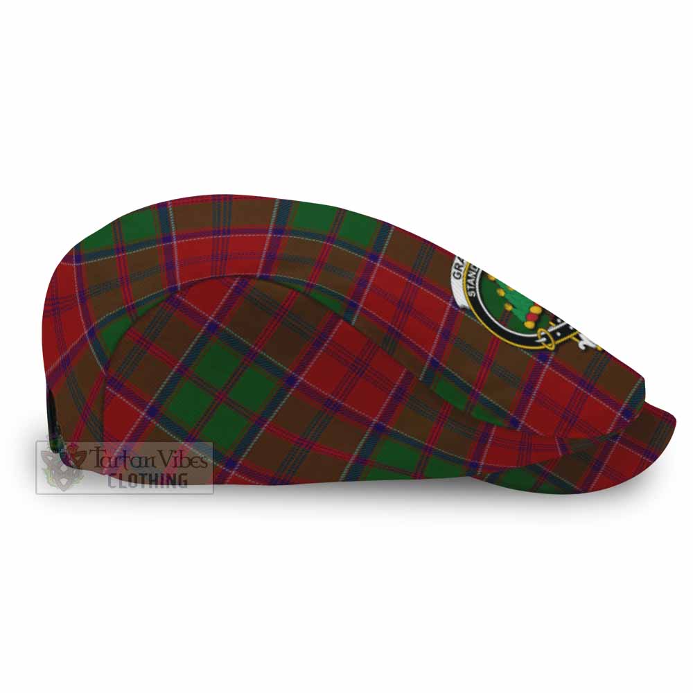 Grant Family Crest Tartan Jeff Cap, Tartan Flat Cap
