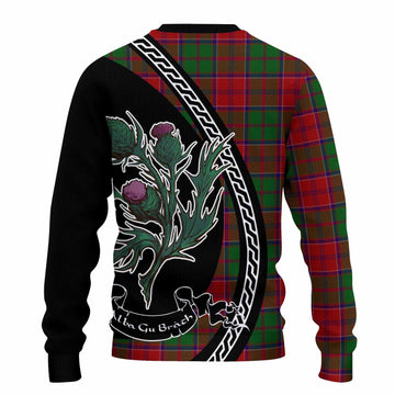 Grant Family Crest Tartan Knitted Sweater Alba Thistle Inspired