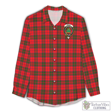 Grant Modern Tartan Womens Casual Shirt with Family Crest