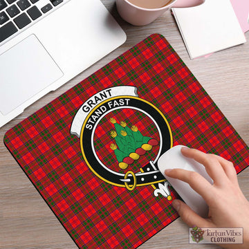 Grant Modern Tartan Mouse Pad with Family Crest