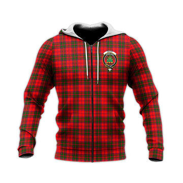 Grant Modern Tartan Knitted Hoodie with Family Crest