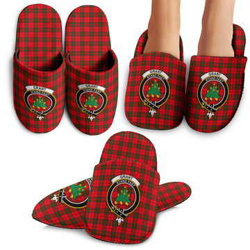 Grant Modern Tartan Home Slippers with Family Crest